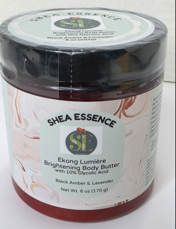 Ekong Lumière Brightening Body Butter with 10% Glycolic Acid with Black Amber and Lavender