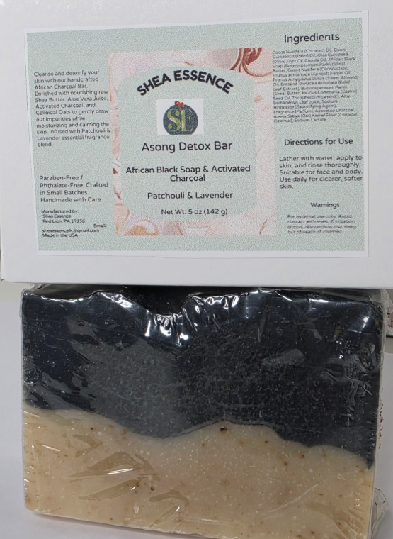 Asong Detox Bar. African Black Soap & Activated Charcoal